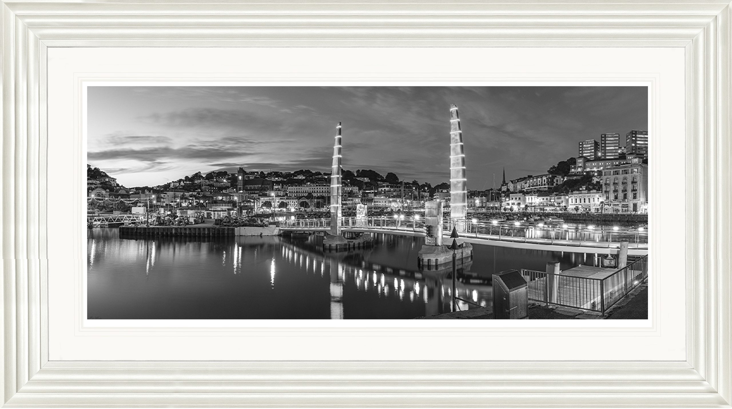 Blue-Hour-Black-&-White-Torquay-Paul-Haddon-Photography-art-framed