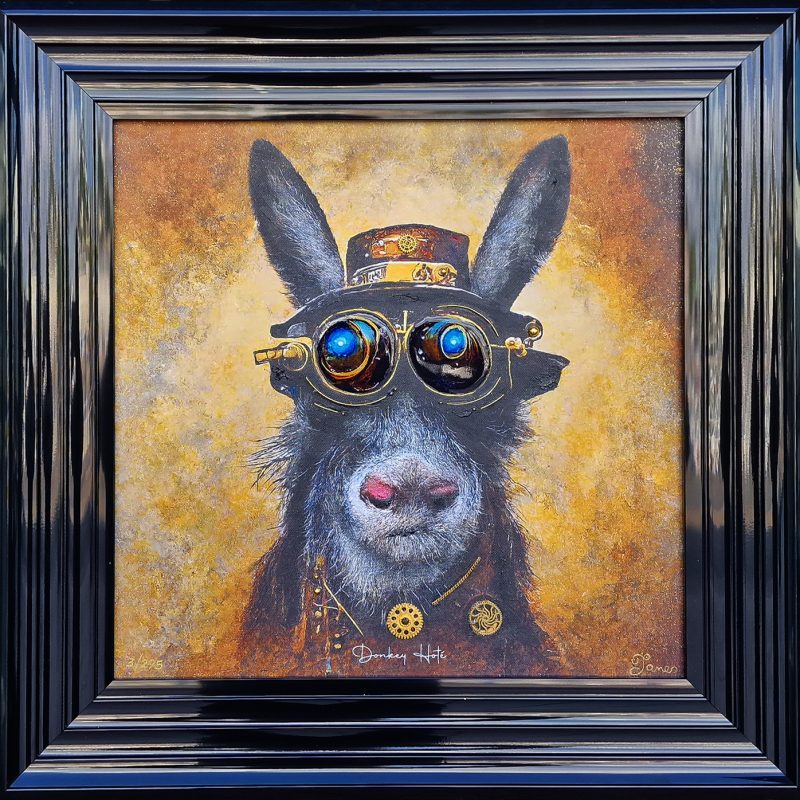 donkey-hote-james-steampunk-framed-wall-art-print