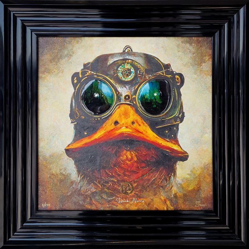 duck-norris-james-steampunk-framed-wall-art-prints