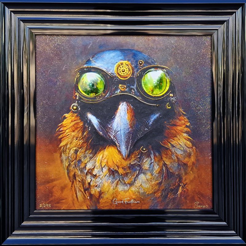 good-feathers-james-steampunk-framed-wall-art-prints