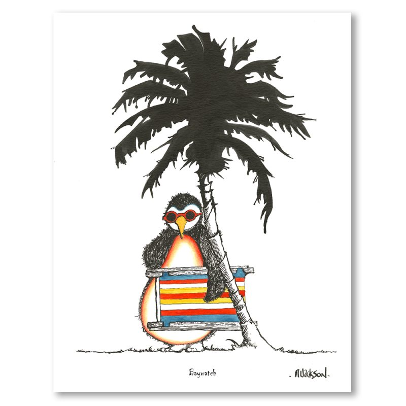 Penguins-baywatch-mike-jackson-art