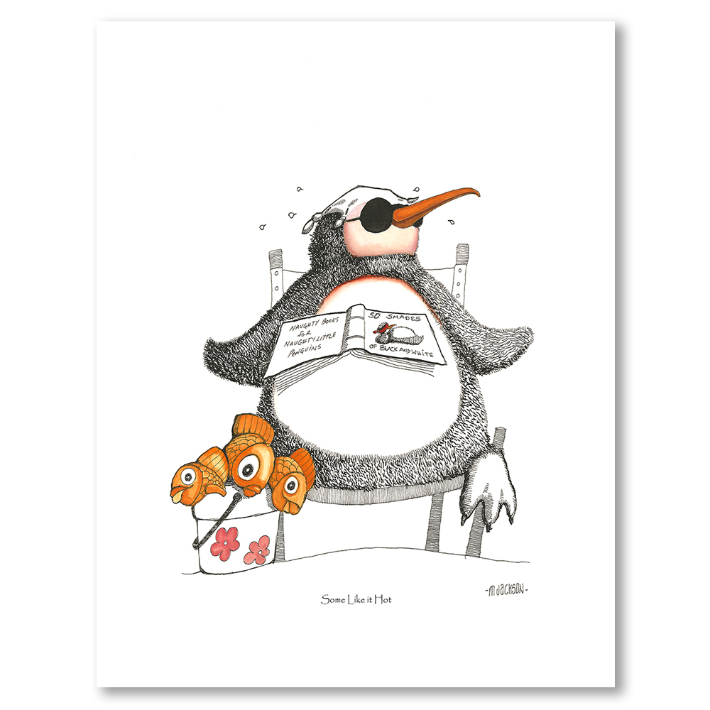 Penguins-some-like-it-hot-mike-jackson-art
