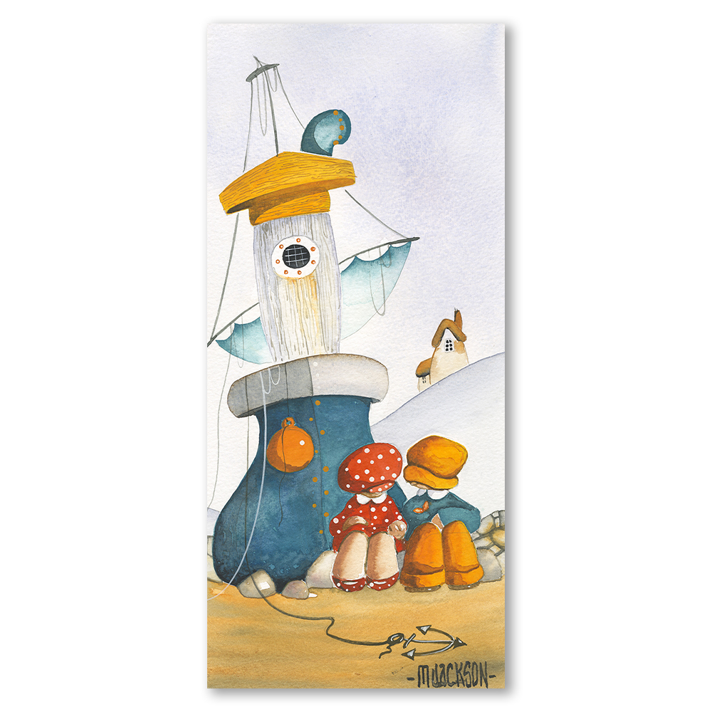 sailors-love-on-the-rocks-mike-jackson-framed-wall-art-print