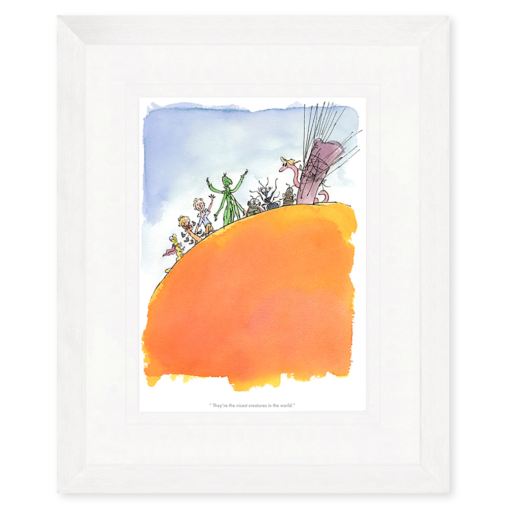 They’re the Nicest Creatures (James and the Giant Peach)-Roald-Dahl-Quentin-Blake-official-collectors-edition-framed