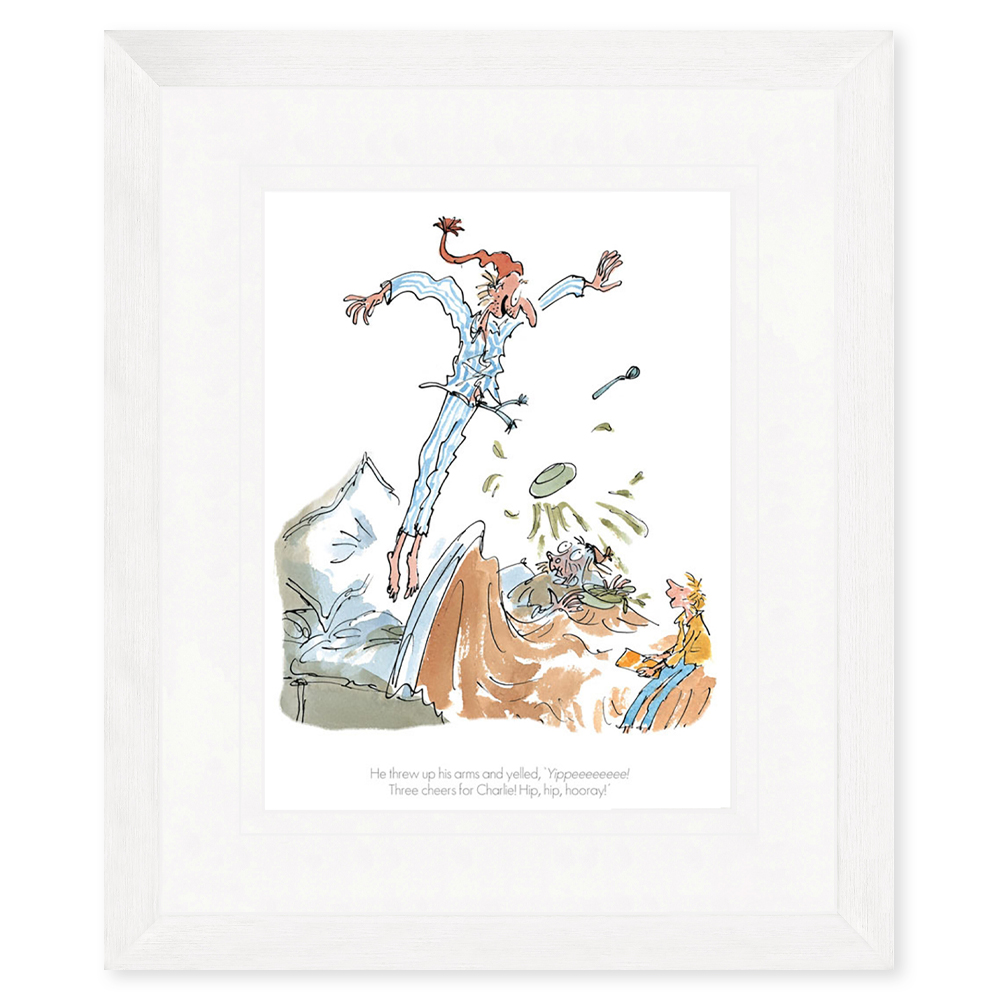 Three-Cheers-For-Charlie-Roald-Dahl-Quentin-Blake-official-collectors-edition-framed