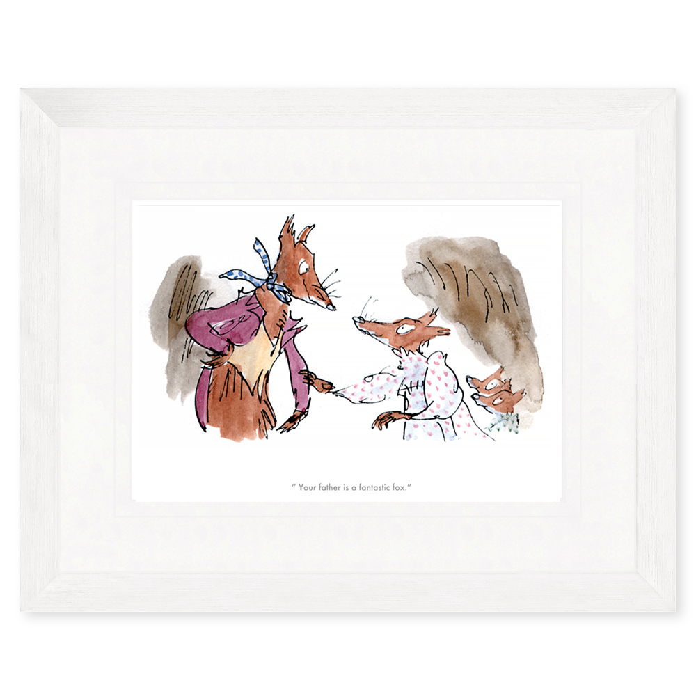 Your-Father-is-a-Fantastic-Fox-Roald-Dahl-Quentin-Blake-wall-art-collectors-limited-editions-framed