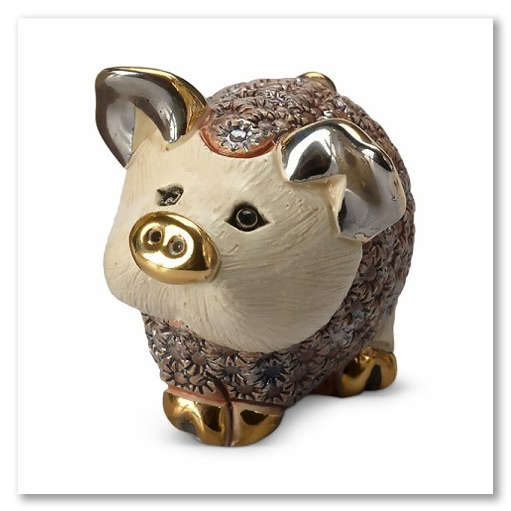 families-baby-piglet-pink-gold-leaf-sculptures-de-rasa-ceramics-figurines-collectable