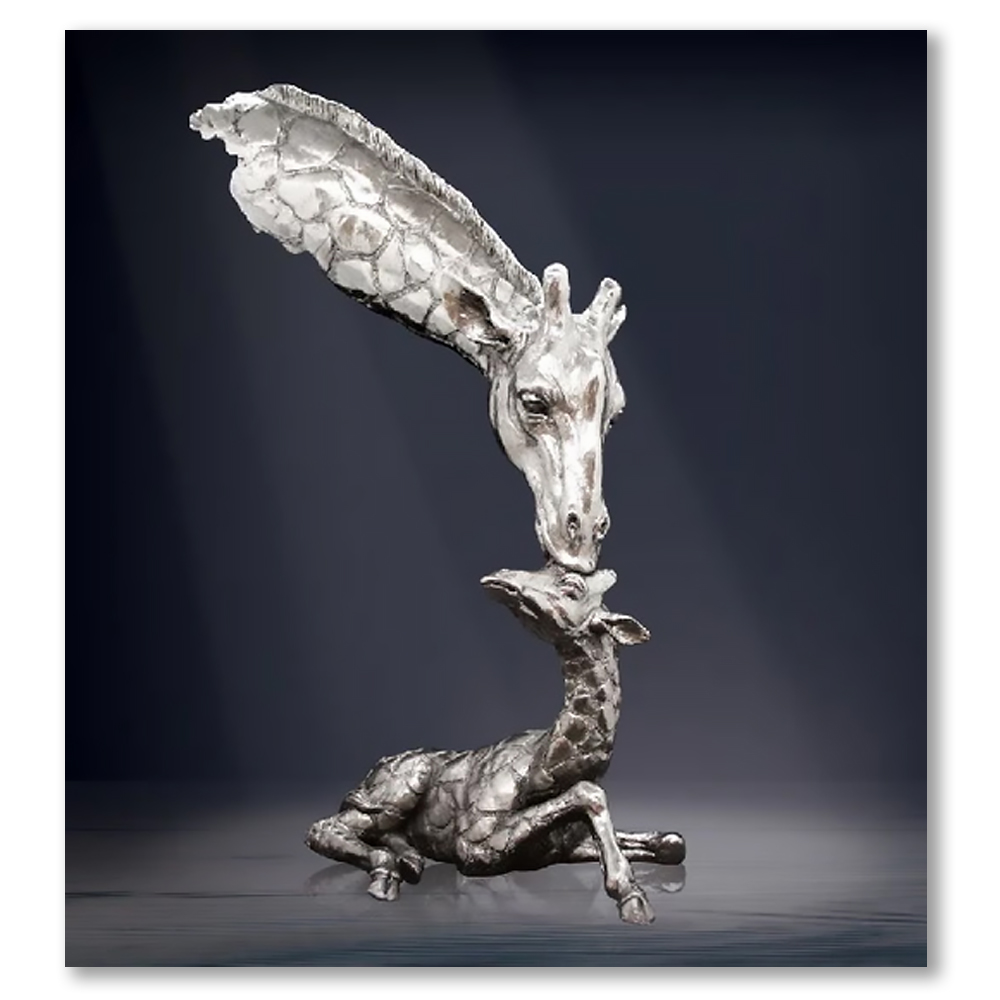 giraffe-and-calf-nickle-sculpture-richard-coopers-art-sculptures