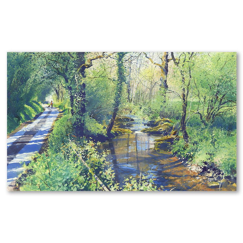 laneside-richard-thorn-art-landscape-nature-riverscape-seascapes-framed-wall-art-prints-devon-cornwall-woodland-english-countryside-limited-edition