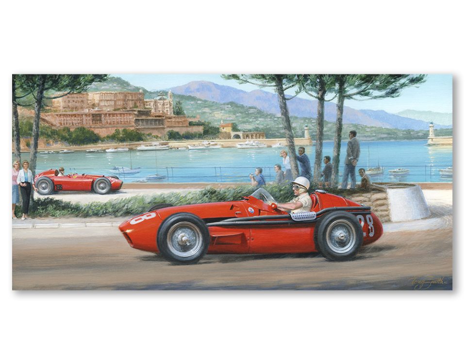 moss-maserati-monaco-magic-tony-smith-art-motor-sport-Stirling-Moss-framed-wall-art-print