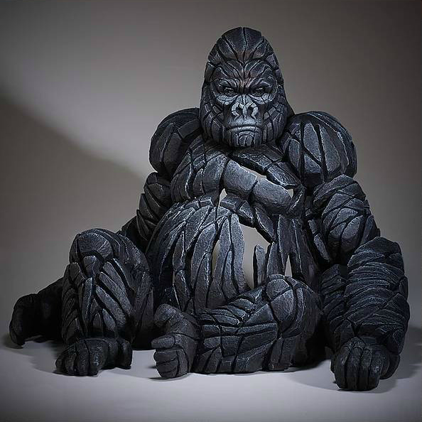 Gorilla front view Edge Sculpture by Matt Buckley available from Haddon Galleries Torquay Devon