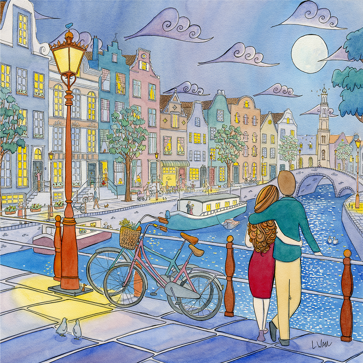 amsterdam-laura-wall-love-in-the-city-framed-wall-art-print