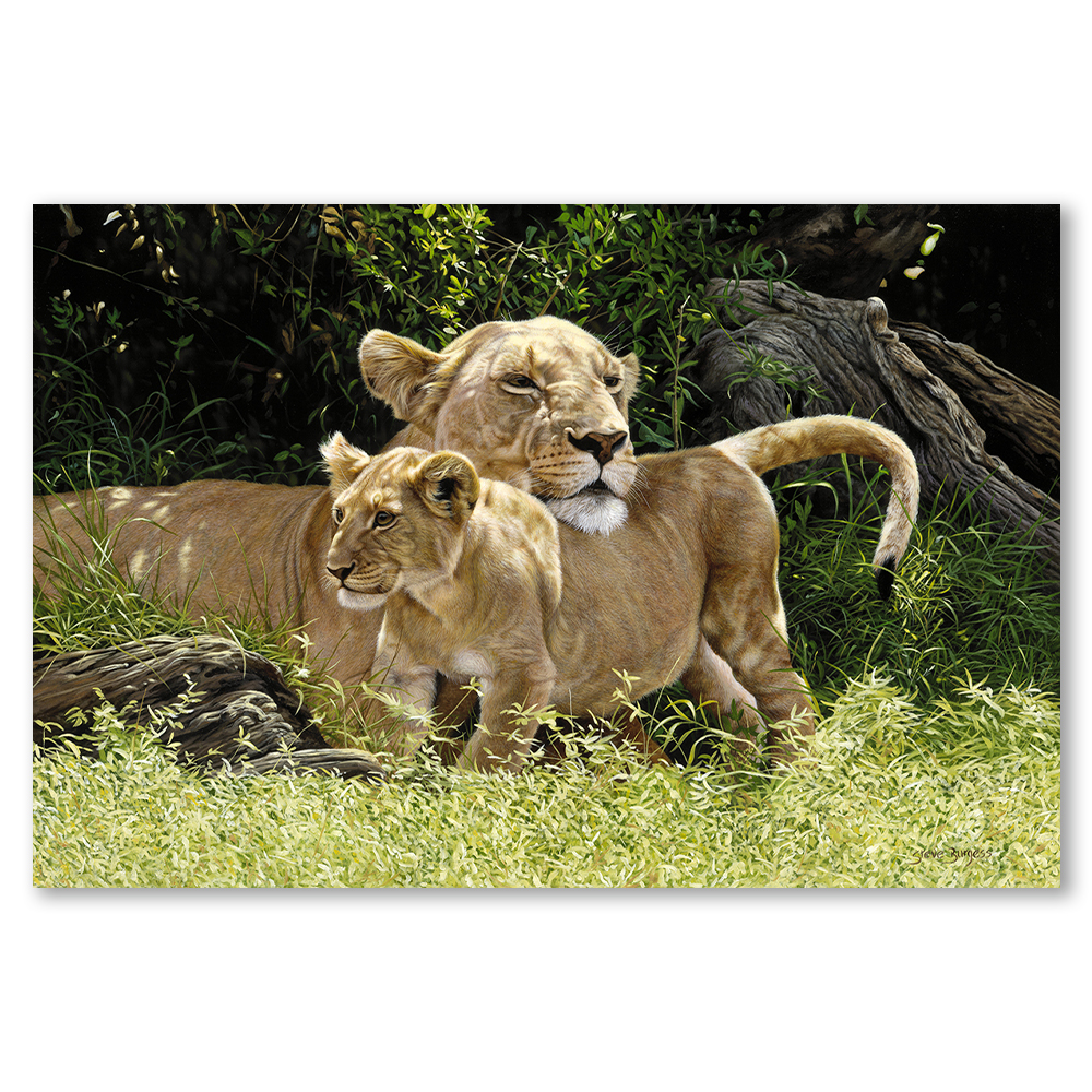 protective-custody-wildlife-steve-burgess-art-framed-wall-art-print