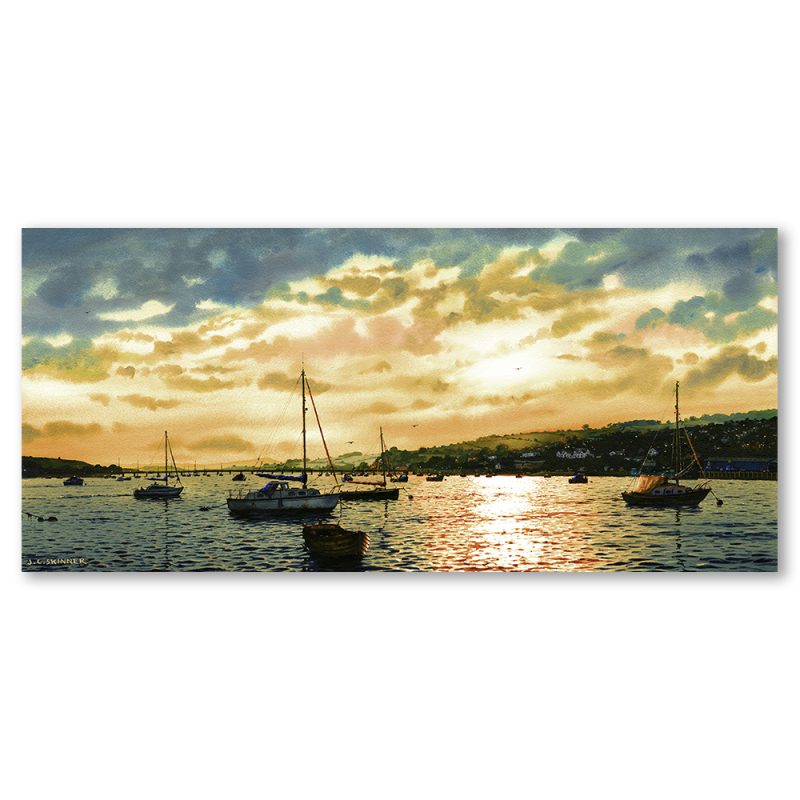 sunset-over-the-teign-teignmouth-shaldon-john-skinner-art-framed-print-wall-art