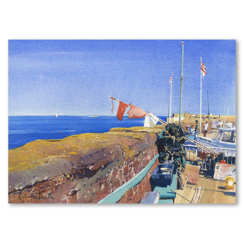 the-old-harbour-wall-richard-thorn-art-landscape-nature-riverscape-seascapes-framed-wall-art-prints-devon-cornwall-woodland-english-countryside-limited-edition