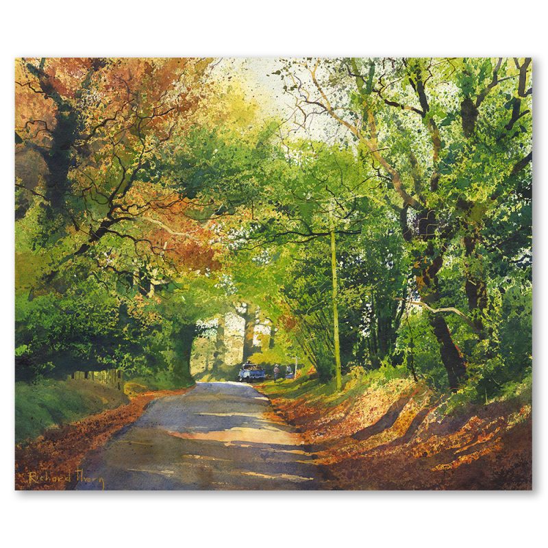 winter-log-delivery-richard-thorn-art-landscape-nature-riverscape-seascapes-framed-wall-art-prints-devon-cornwall-woodland-english-countryside-limited-edition