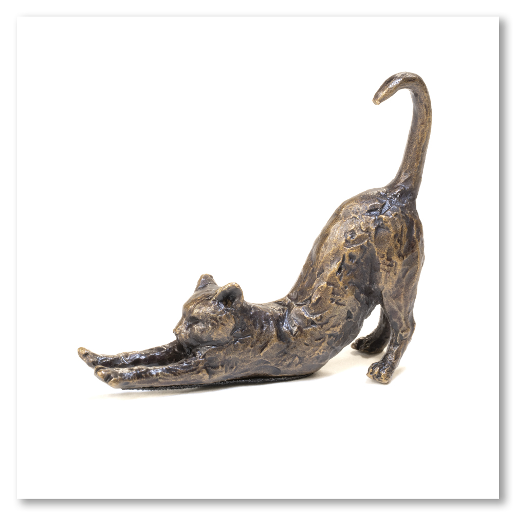 cat-stretching-richard-cooper-bronze-sculptures