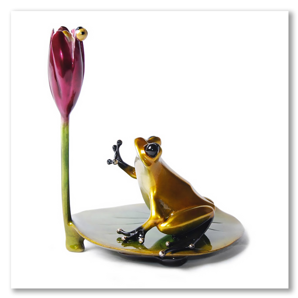 water-lily-frogman-solid-bronze-frogs-tim-cotterill