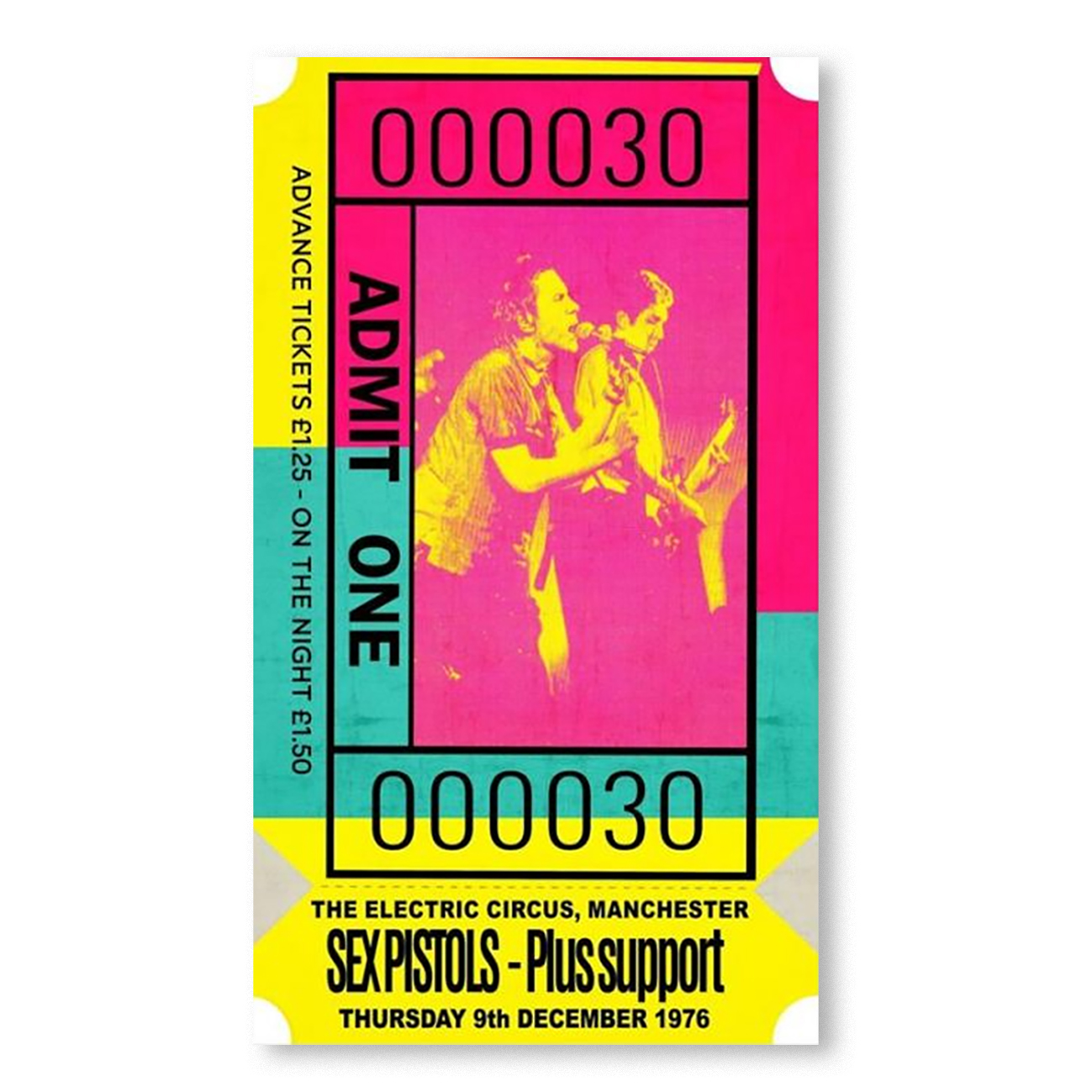 Admit-one-sex-pistols-Linda-Charles-framed-art