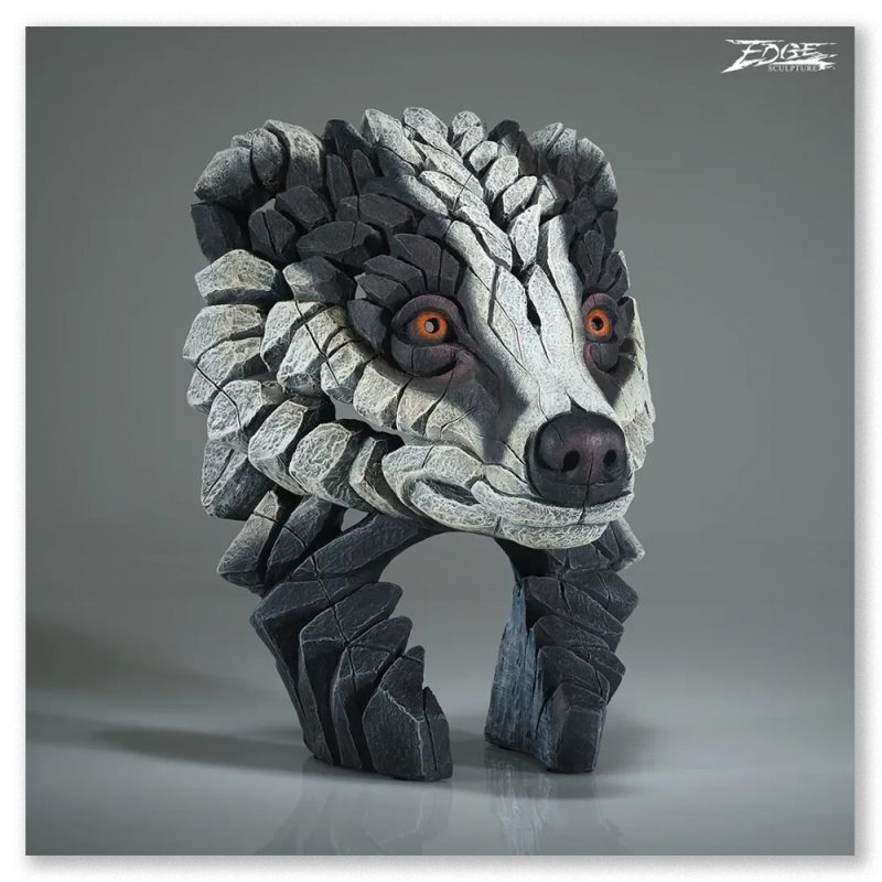 Badger Bust Edge Sculpture | Haddon Galleries