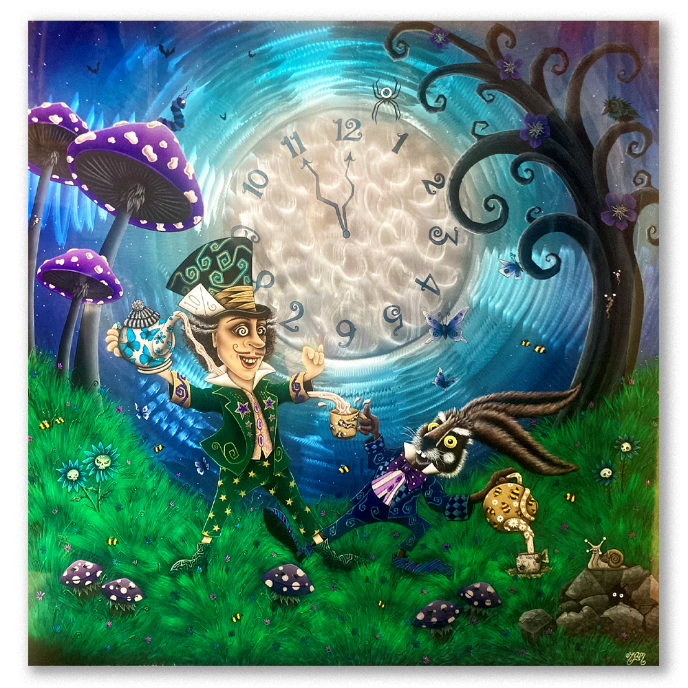 High-Tea-framed-Original-Painting-on-Aluminium-by-Tamsin-Evens-art