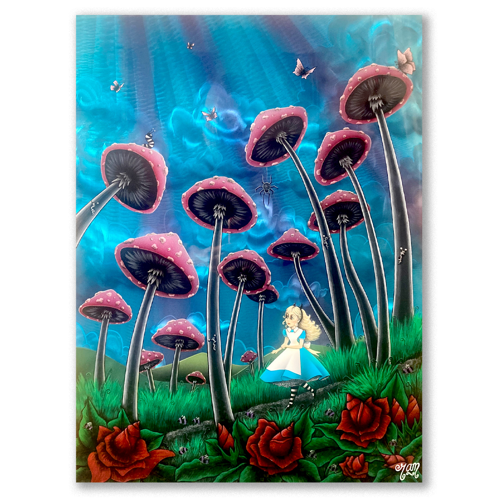 Lost-Alice-framed-Original-Painting-on-Aluminium-by-Tamsin-Evens-art