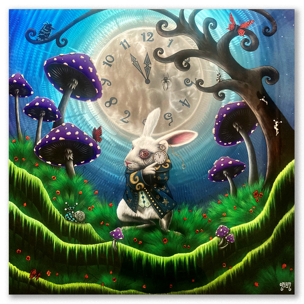 Tick-Tock-Tick-Tock-framed-Original-Painting-on-Aluminium-by-Tamsin-Evens-art