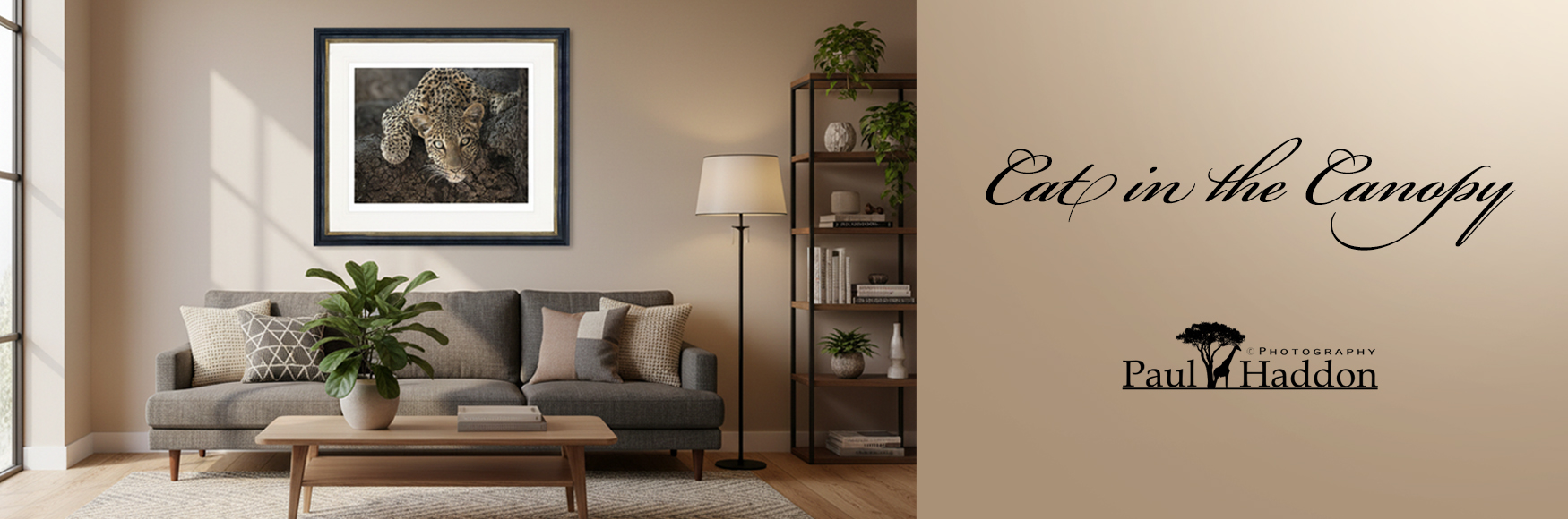 Cat-in-the-canopy-Paul-Haddon-Wildlife-Photography-framed-wall-art