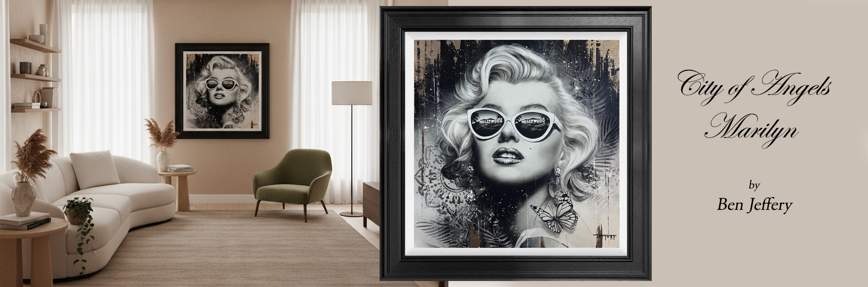 City-of-Angels-Marilyn-Monroe -Ben-Jeffery-art-Framed