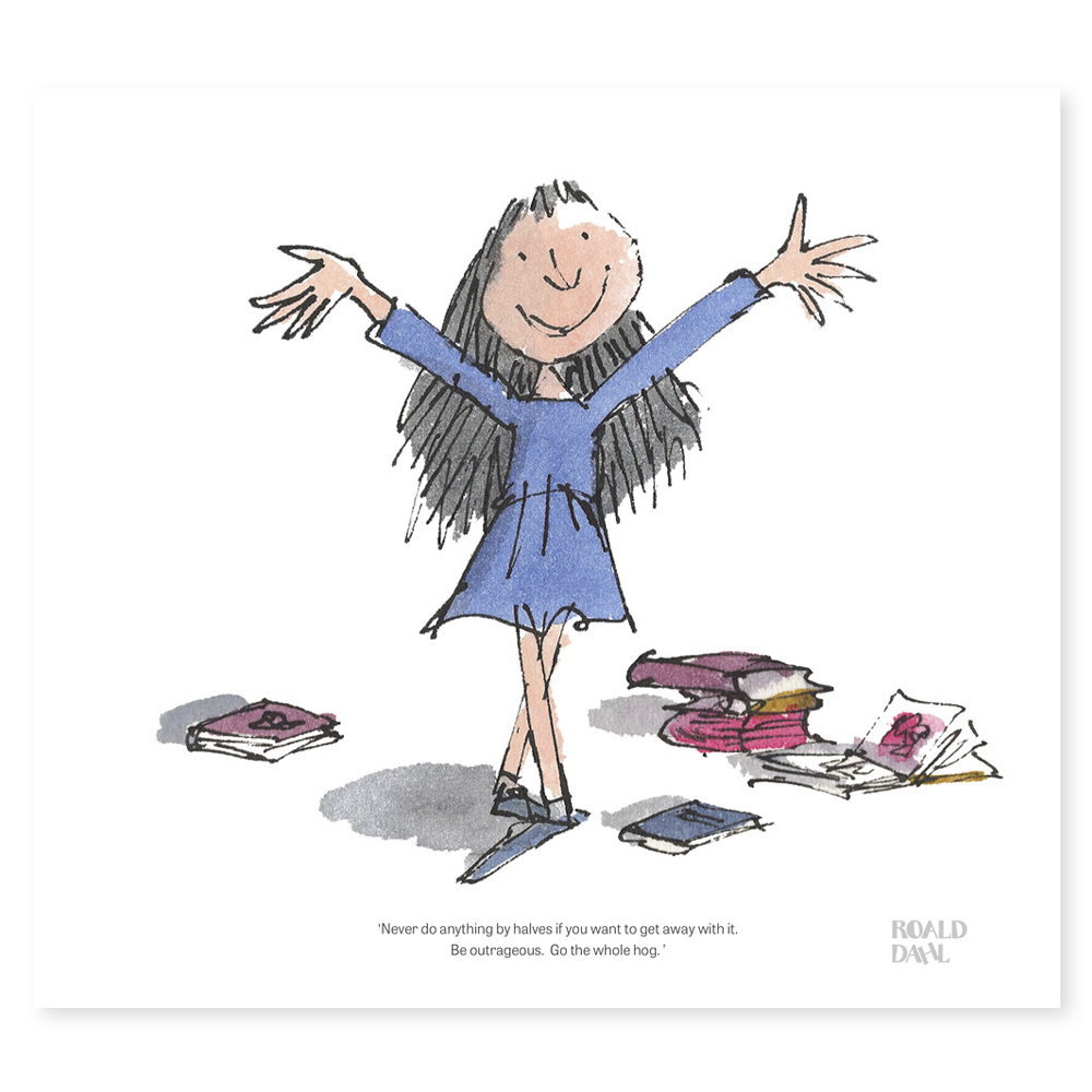 Be-Outrageous-Go-the-Whole-Hog-Roald-Dahl-Quentin-Blake-wall-art-collectors-limited-editions