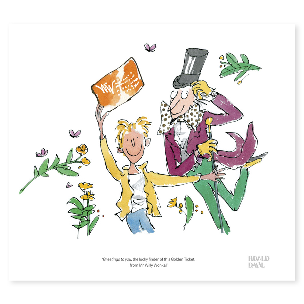 This-Golden-Ticket-Roald-Dahl-Quentin-Blake-wall-art-collectors-limited-editions