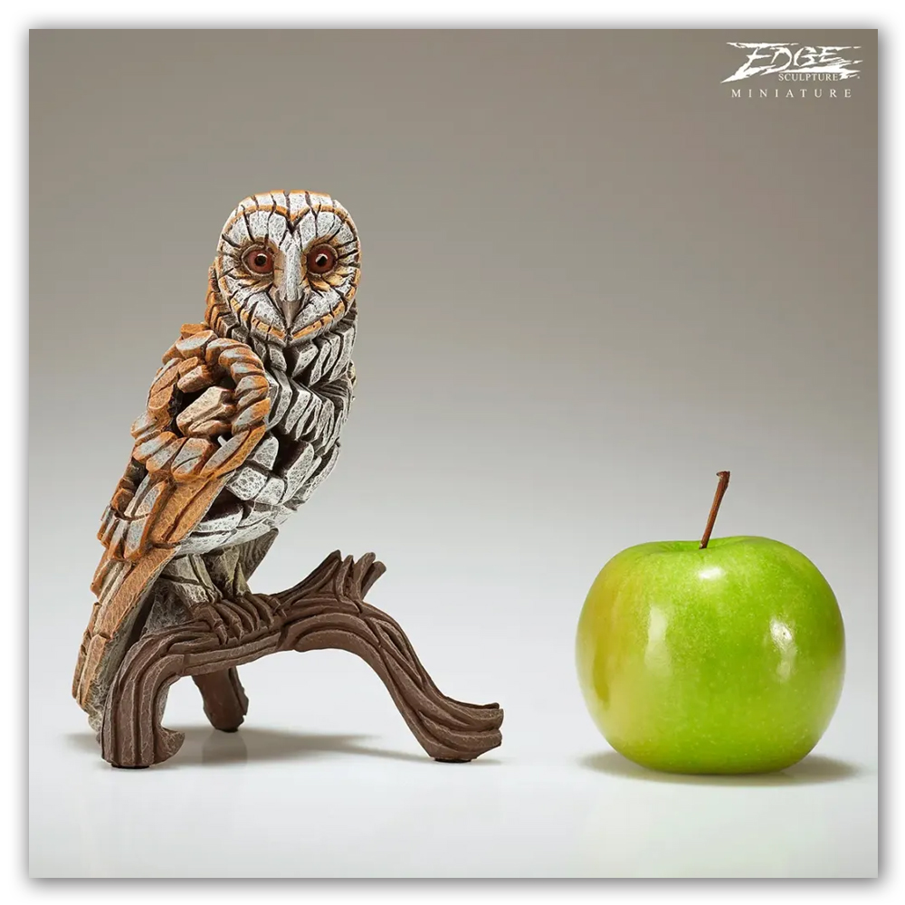 Miniature Barn Owl Edge Sculpture EDMIN16 Matt Buckley Haddon Galleries 3