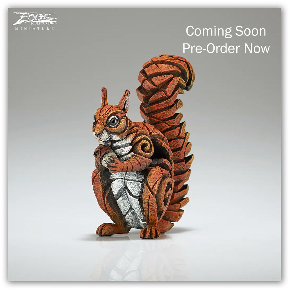 Miniature Red Squirrel Edge Sculpture EDMIN18R Matt Buckley Haddon Galleries coming soon