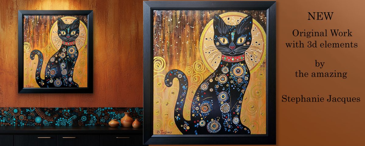Stephanie Jacques Art original painting cats