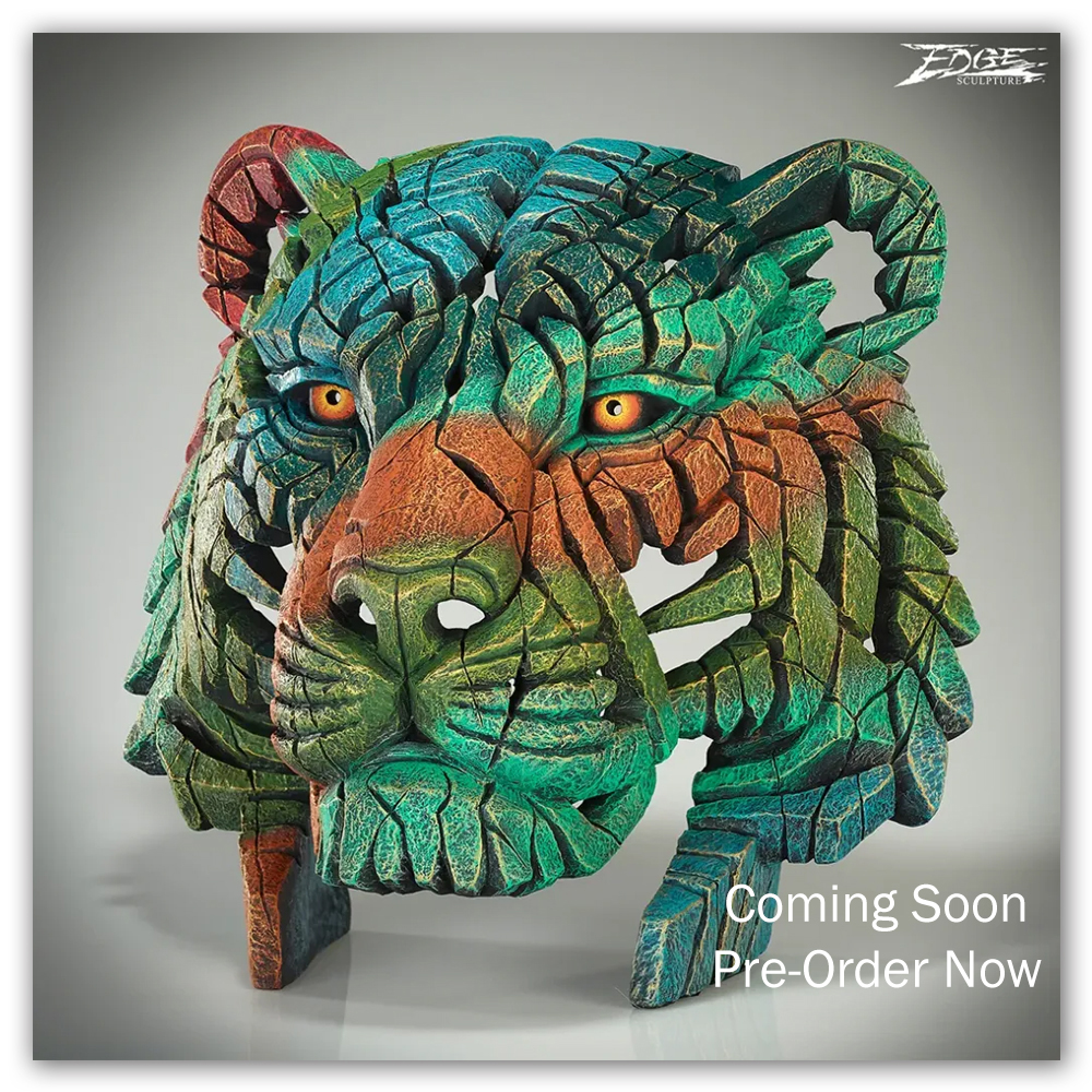 Tiger Bust Jungle Hunter Signature Series Time Limited Edition Edge Sculpture EDb31JH Matt Buckley Haddon Galleries Coming Soon