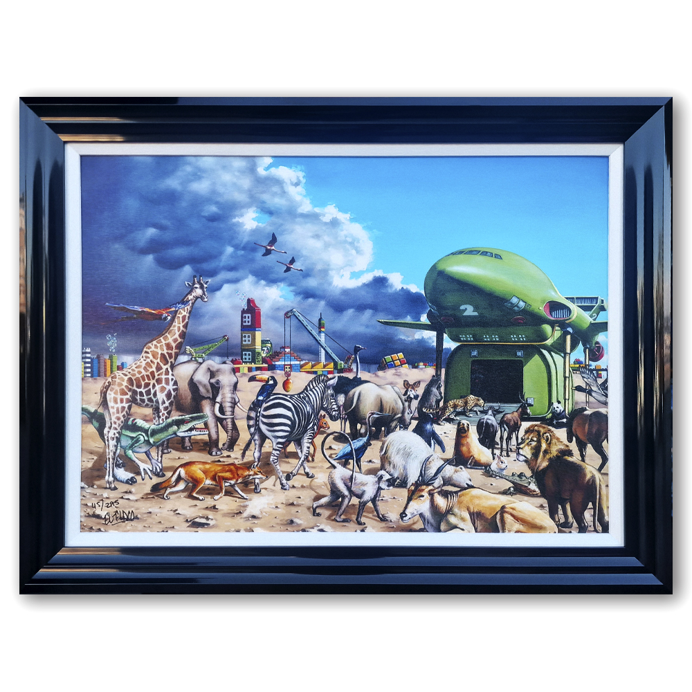 T2 International Rescue by Alberto Martinez at Haddon Galleries framed canvas print