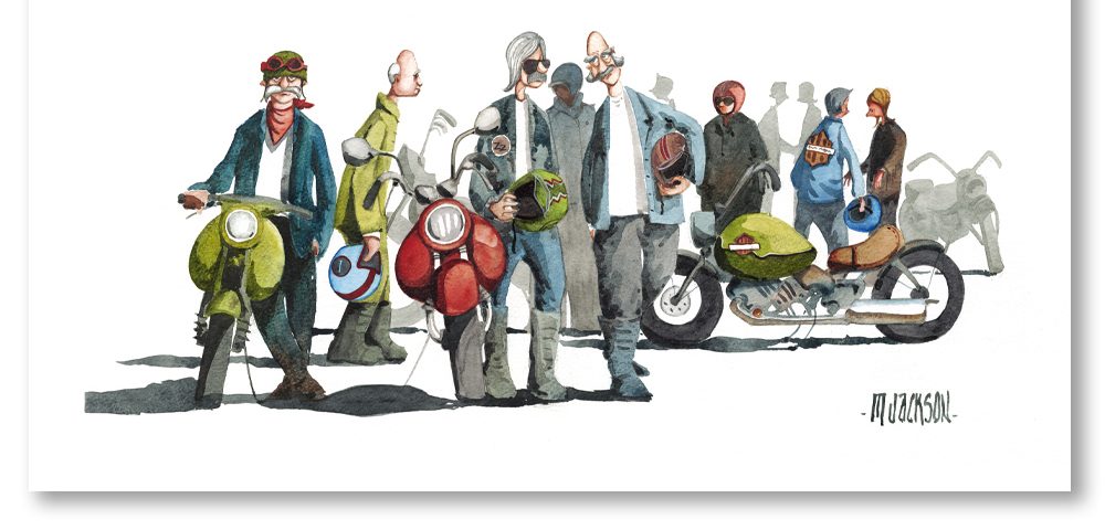 Biker Ride On Mike Jackson Art