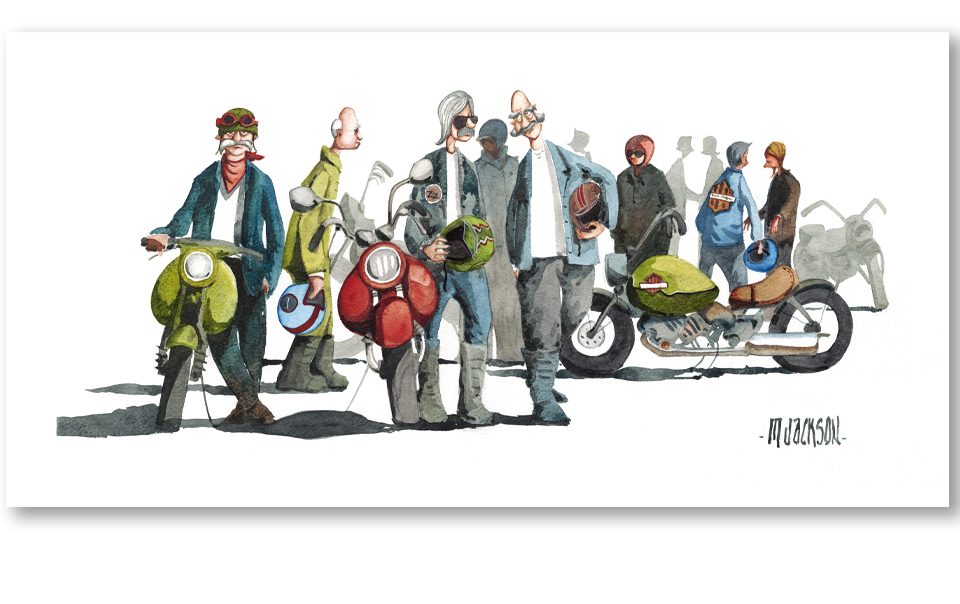 Biker Ride On Mike Jackson Art