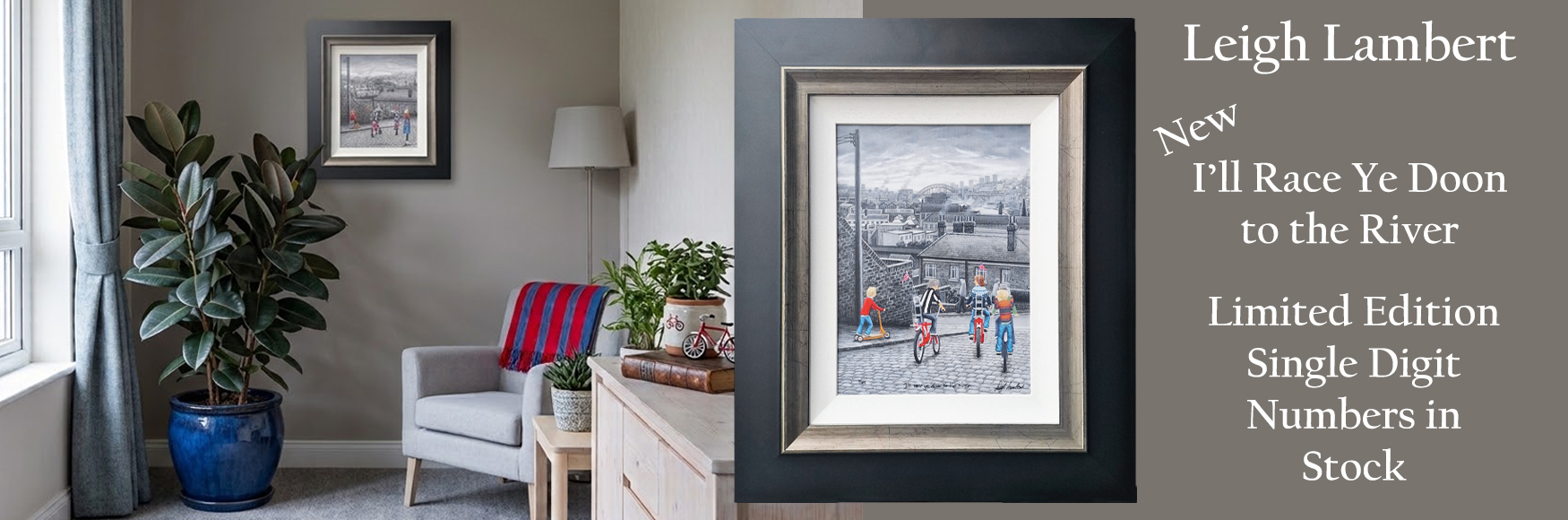 Leigh Lambert I'll Race ye Down to the River framed limited edition